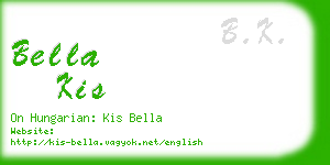 bella kis business card